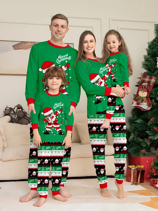 2024 New Christmas Matching Family Pajamas Outfits Xmas Adult Mother Father Kids Set Baby Romper Sleepwear Family Look Pyjamas