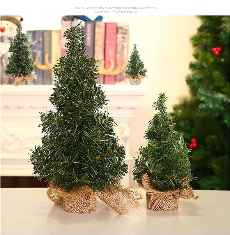 Christmas Tree 20/30/40CM Home Decoration Desktop Mini Xmas Trees Children DIY Handicraft New Year Christmas Festival Ornament