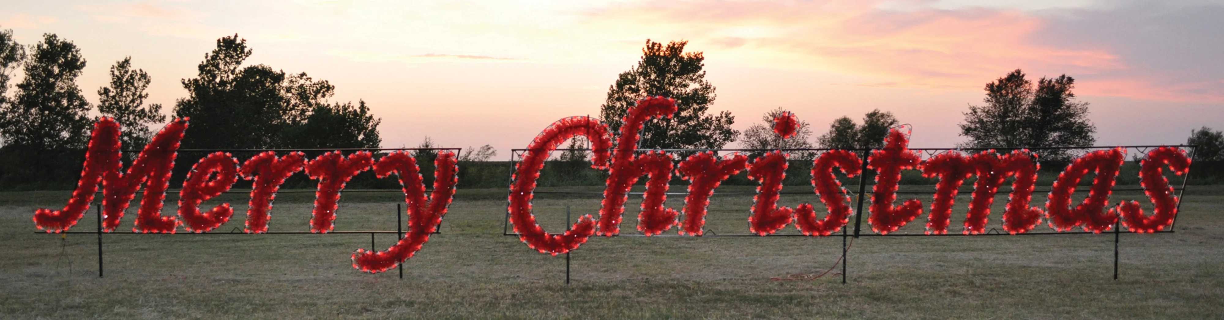 Merry Christmas Sign (Commercial Series) - Warm White  (1121-W) - Image 3